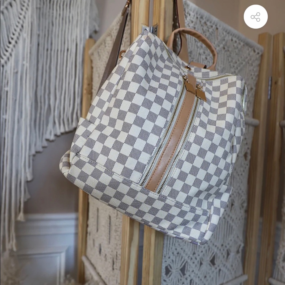 Lux Collection Checkered Backpack